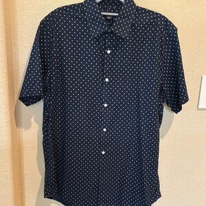 Men's Navy Polka Dot Shirt